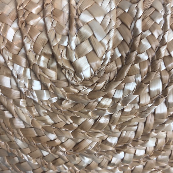 Shiraleah Chicago Fortuna Straw Turquoise Pom Pom Clutch Handbag - Picture 8 of 9